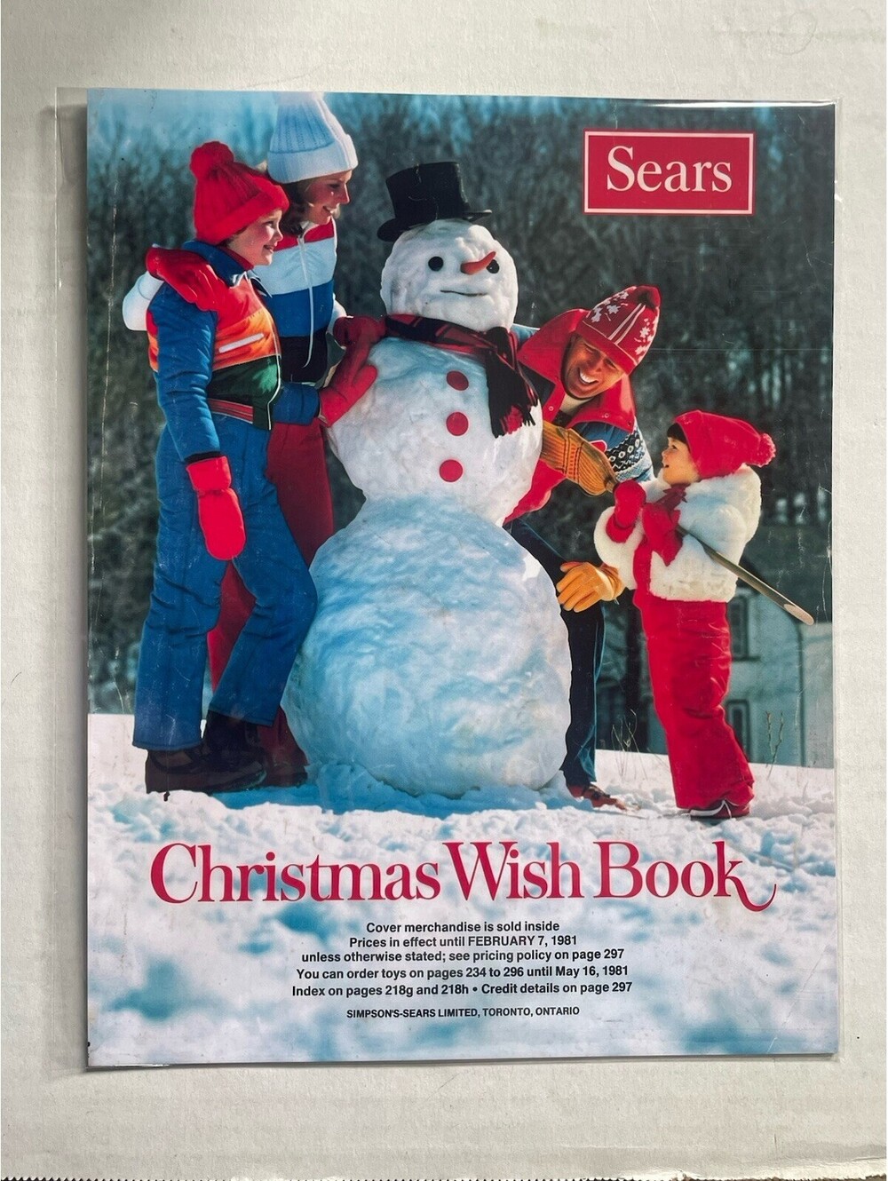 Sears Wish Book 1981 Cover PRINT Christmas XMAS 8.5" x 11" REPRINT